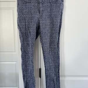 Banana Republic Navy Patterned Sloan Fit Pants